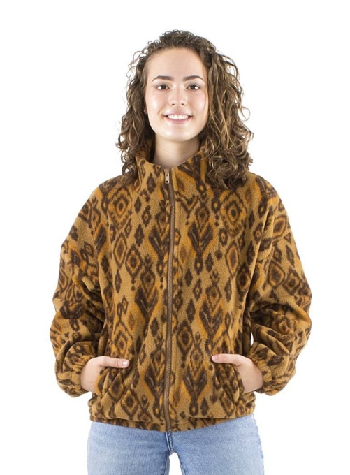 Jacheta mustar polar Print Lovina