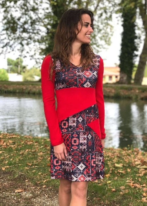 Rochie midi rosie print Delhi