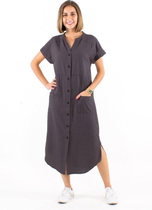 Rochie lunga cu guler tunica