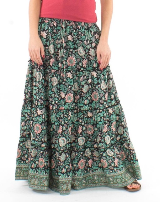Fusta lunga bumbac print Baghdad