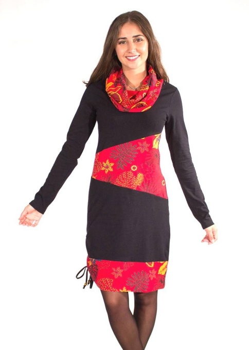 Rochie neagra asimetrica baba-cool