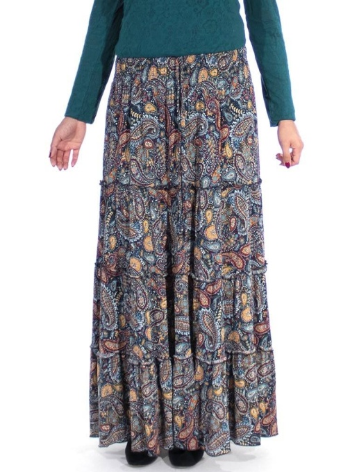 Fusta boho-chic cu imprimeu Gaya