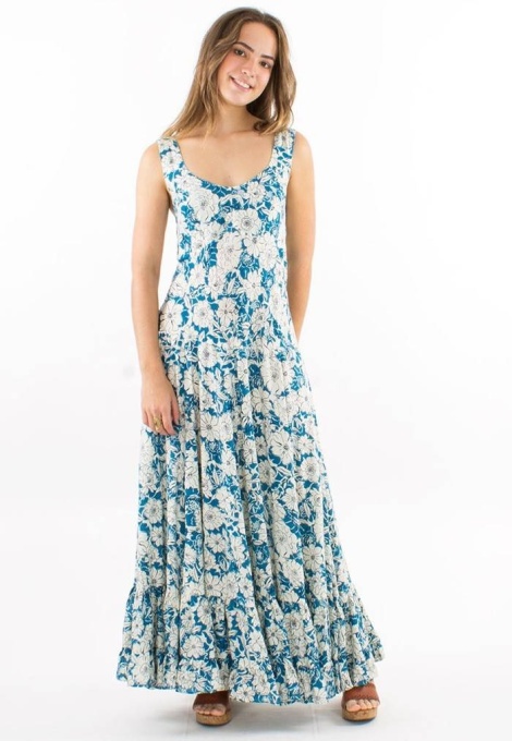 Rochie lunga blue print anemone
