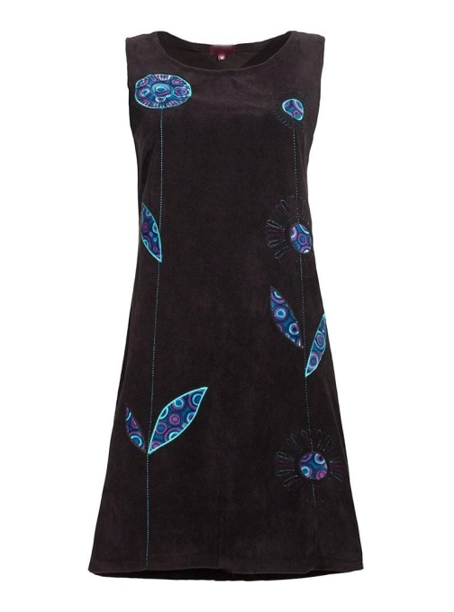 Rochie neagra catifea polar