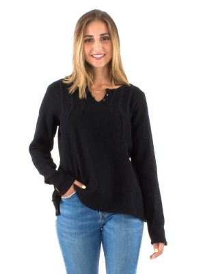 Bluza neagra tifon dublu bumbac - Img 1