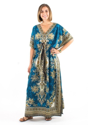 Caftan turquaz print indian - Img 3
