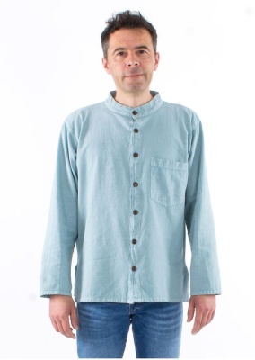 Camasa unisex bumbac guler tunica - Img 2