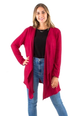 Cardigan asimetric tricot rose - Img 1