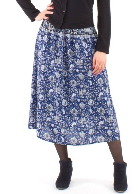 Fusta marine cu flori boho-chic - Img 2