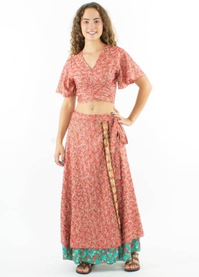 Fusta Maxi Sari Wrap nuanta corai - Img 2
