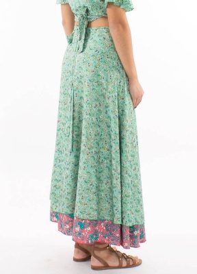 Fusta Maxi Sari Wrap nuanta menta - Img 4