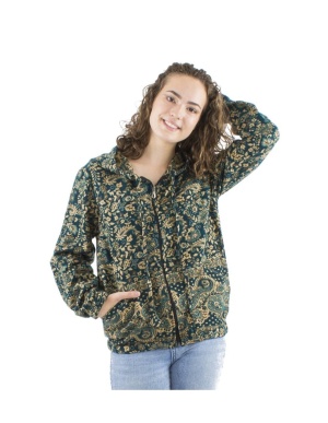Geaca petrol Jacquart Print Cashmere - Img 3
