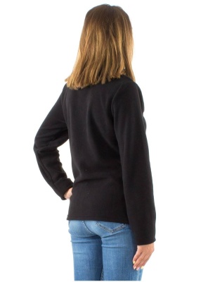 Hanorac stil jacheta negru polar - Img 3