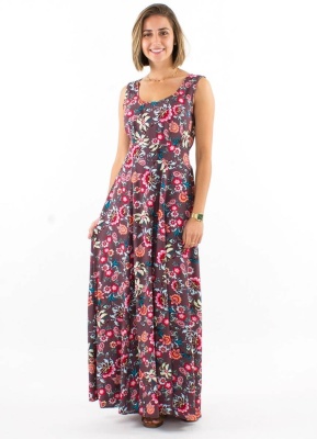 Rochie boema cu print floral - Img 3