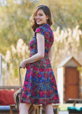 Rochie hippie-chic cu croi evazat - Img 4