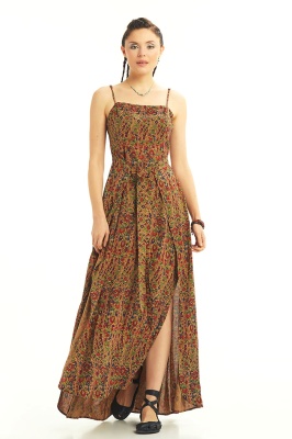 Rochie Maxi Wrap cu imprimeu floral