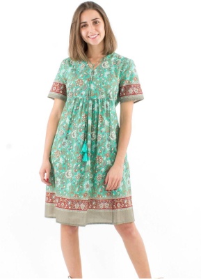 Rochie menta print Baghdad - Img 1