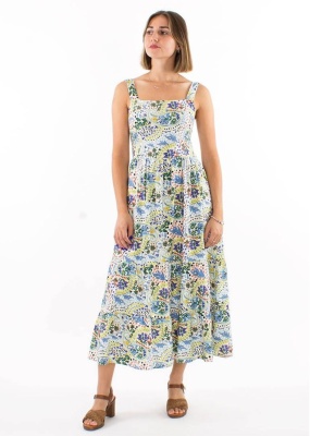 Rochie Midi evazata cu pasteluri boeme - Img 2