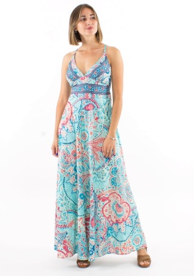 Rochie Pastel Turquaz Print Zaari - Img 2