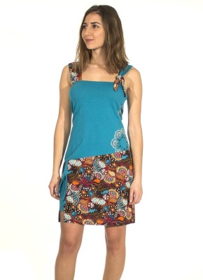 Rochie petrol cu motive afro - Img 1