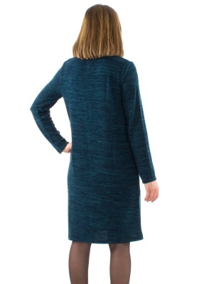Rochie petrol tricot guler rulat - Img 4
