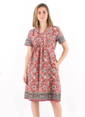 Rochie rose print Baghdad - Img 3