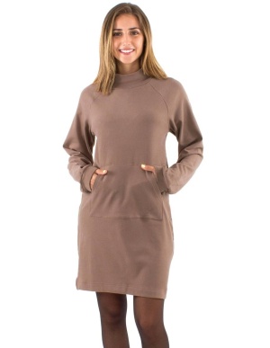 Rochie taupe tricot stil pulover - Img 2