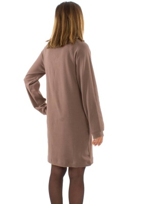 Rochie taupe tricot stil pulover - Img 3