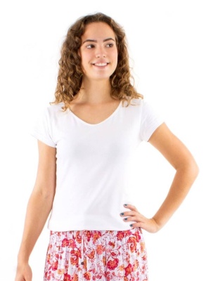 Tricou alb bumbac - Img 1