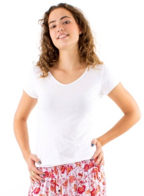 Tricou alb bumbac - Img 3
