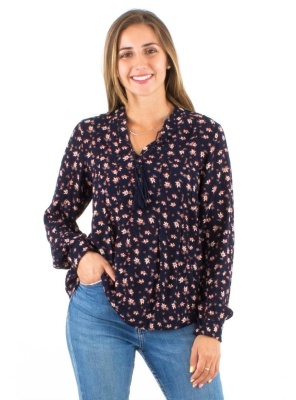 Bluza boho-chic marine print lys - Img 1