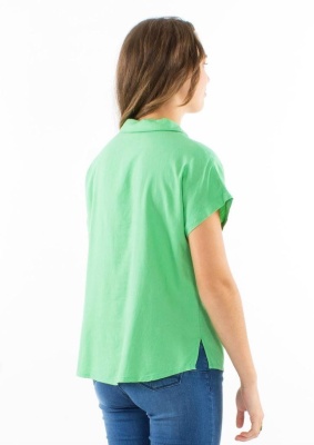 Bluza nuanta menta cu maneca scurta - Img 2
