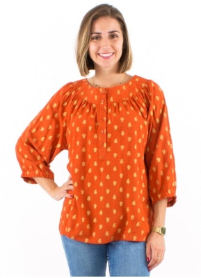 Bluza romantica print Bali - Img 1