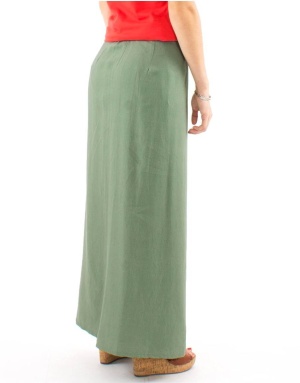 Fusta lunga verde croi wrap - Img 2