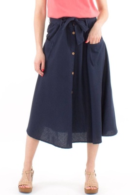 Fusta retro bleumarin evazata - Img 1