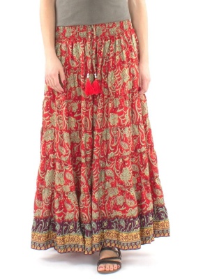 Fusta/Rochie rosie print hibiscus - Img 2