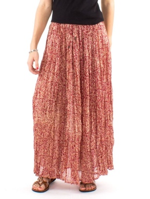 Fusta rosie bumbac print damasc - Img 1