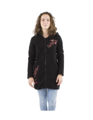 Jacheta Midi neagra cu broderii - Img 3
