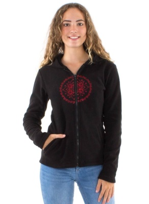 Jacheta neagra polar cu Mandala - Img 2