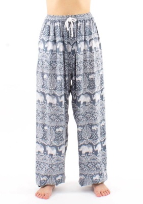 Pantaloni Aladdin gri print Bali - Img 2