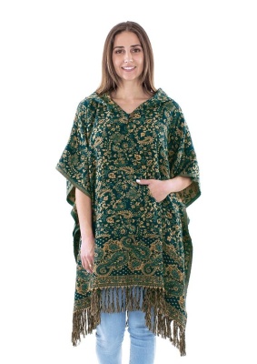 Poncho petrol Boho Etnic floral - Img 1