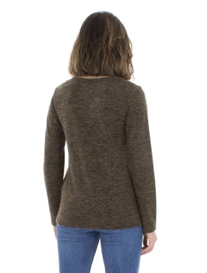 Pulover kaki din tricot moale - Img 3