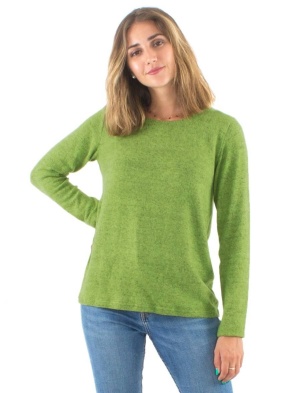 Pulover verde cu model pestrit - Img 1