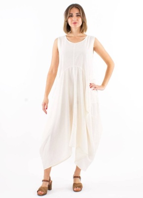 Rochie bbc croi asimetric nuanta Natur - Img 2