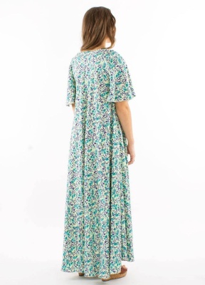 Rochie Blue Boema evazata cu imprimeu Dore - Img 2