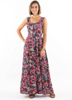 Rochie boema cu print floral - Img 1