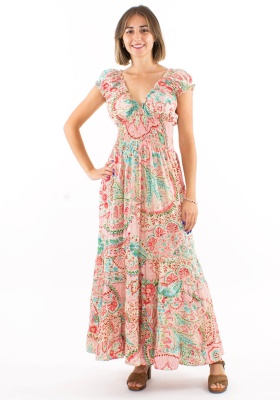Rochie Bohemian Zaari nuanță rose - Img 2