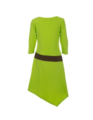 Rochie Hippie Chic bumbac nuanță lime - Img 3