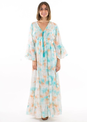 Rochie lunga Boho Chic din voal de bumbac - Img 2