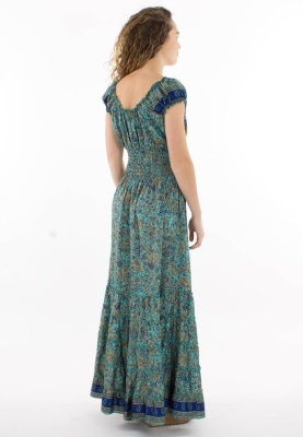 Rochie lunga sari nuanta menta - Img 3